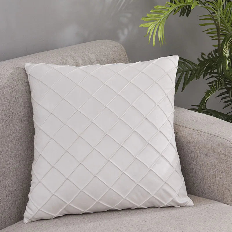 Funda de cojín de terciopelo suave, Funda geométrica Cojin de 45 × 45cm, Funda de almohada decorativa para muebles de Patio para sofá y balcón