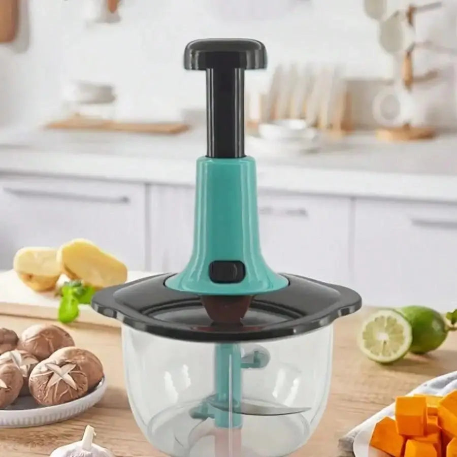 Herramienta de cocina esencial, picadora de hierbas, frutas y verduras, plástico duradero, fácil de usar, regalo navideño perfecto, diseño compacto