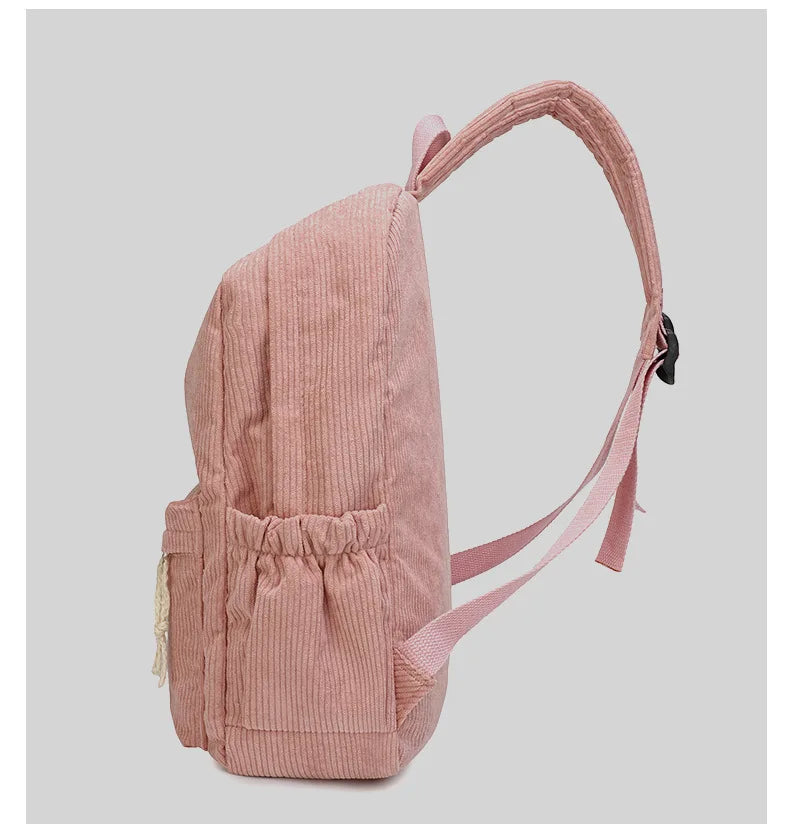 Mochila escolar personalizada, nuevas mochilas de moda para niños, estudiantes, pana, nombre único, bolsas de viaje de gran capacidad, mochila de senderismo