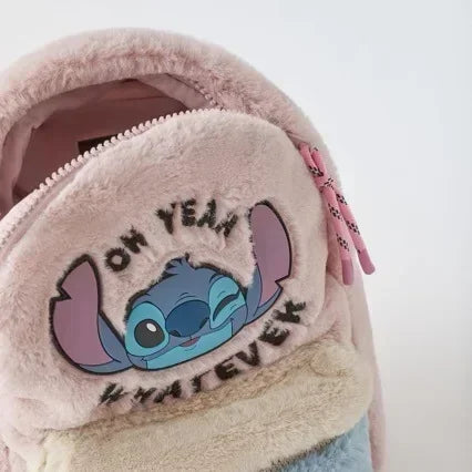 Mochila de Peluche Stitch 2026, Mochila Escolar Japonesa Azul con Diseño Divertido de Stitch, Mochila de Gran Capacidad para Estudiantes, Bolsa de Jardín de Infancia, Regalo para Niños