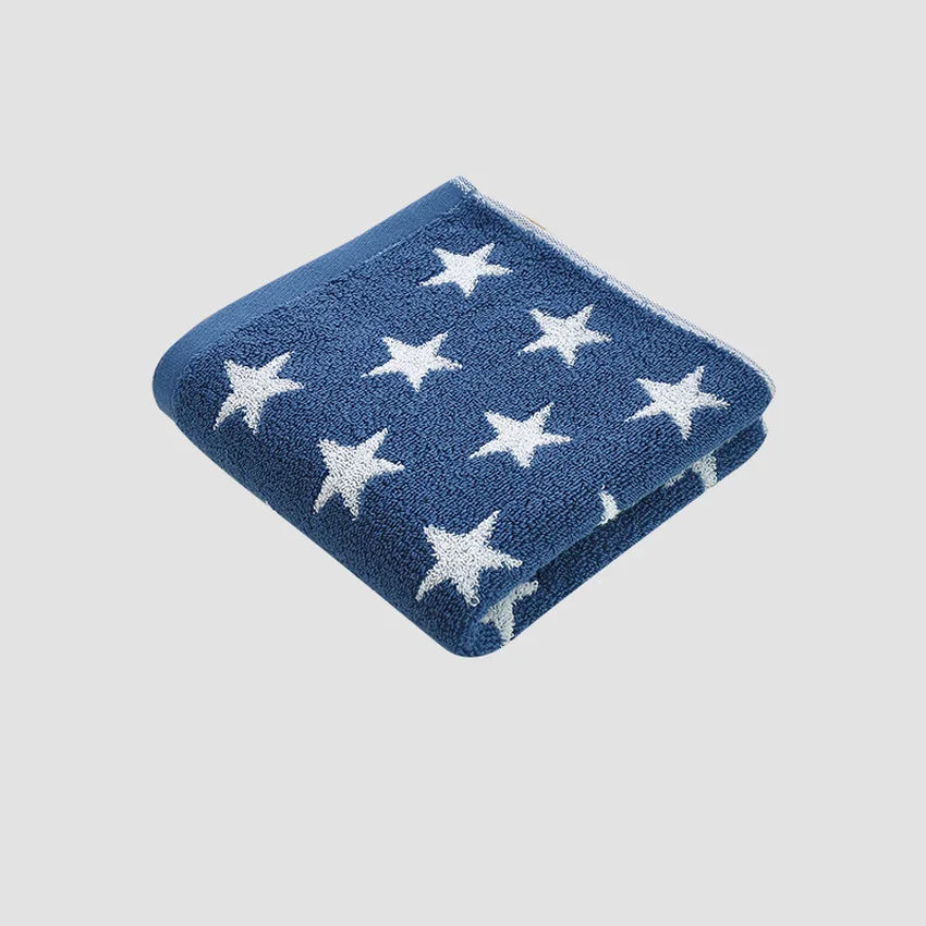 Toalla de algodón Retro con diseño de corazón a rayas y estrellas, toalla suave para la cara, toallas de mano gruesas súper absorbentes para baño, niños y adultos