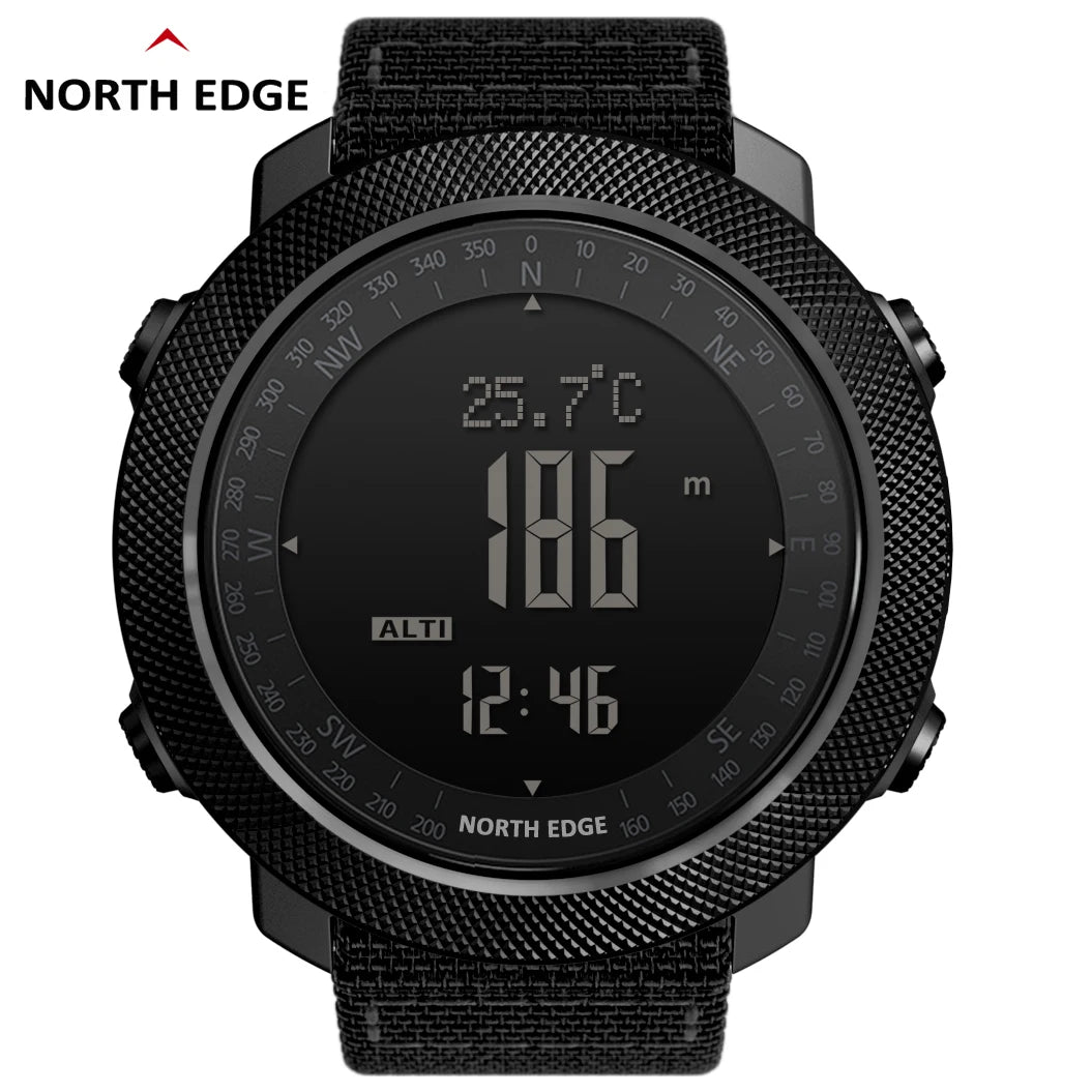 NORTH EDGE-reloj Digital deportivo para hombre, horas para correr, nadar, militar, altímetro, barómetro, brújula, resistente al agua, 50m