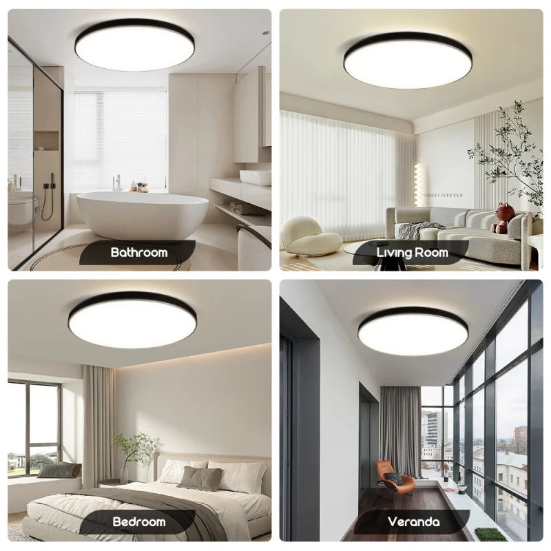 Lámpara de techo Led para sala de estar, luz moderna de CA 110V-220V, 18W, 30W, 40W, accesorios de iluminación para dormitorio y cocina