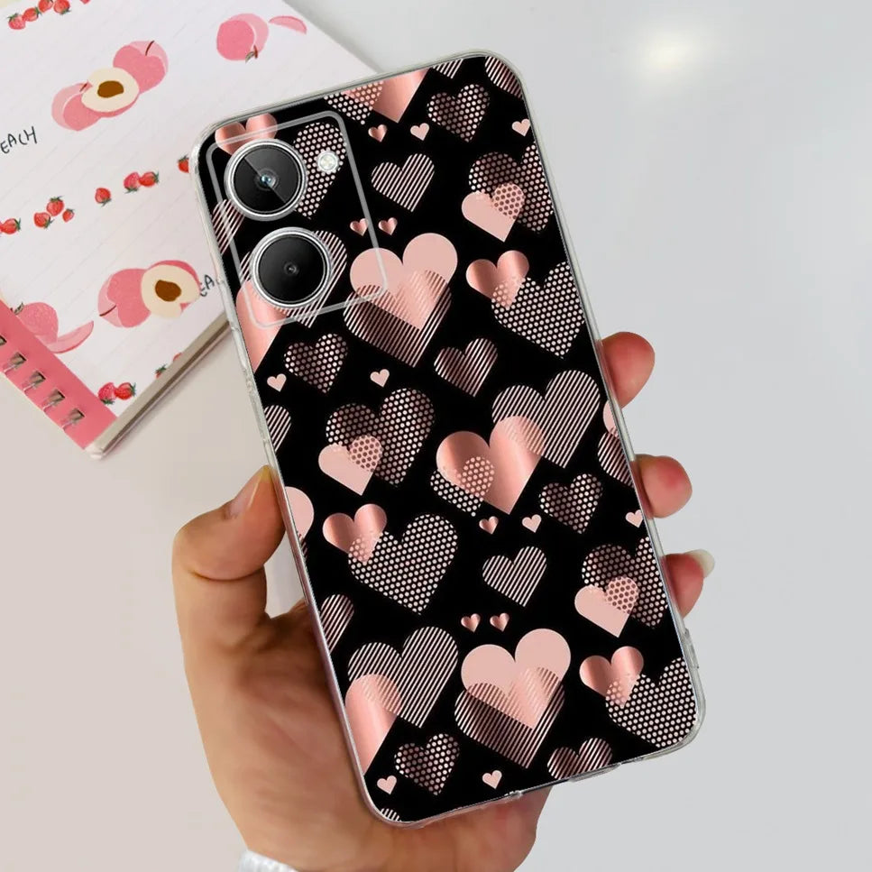 Para Realme 10 4G RMX3630 funda de teléfono suave de silicona TPU a prueba de golpes para Realme 10 funda protectora trasera con diseño de dibujos animados bonitos