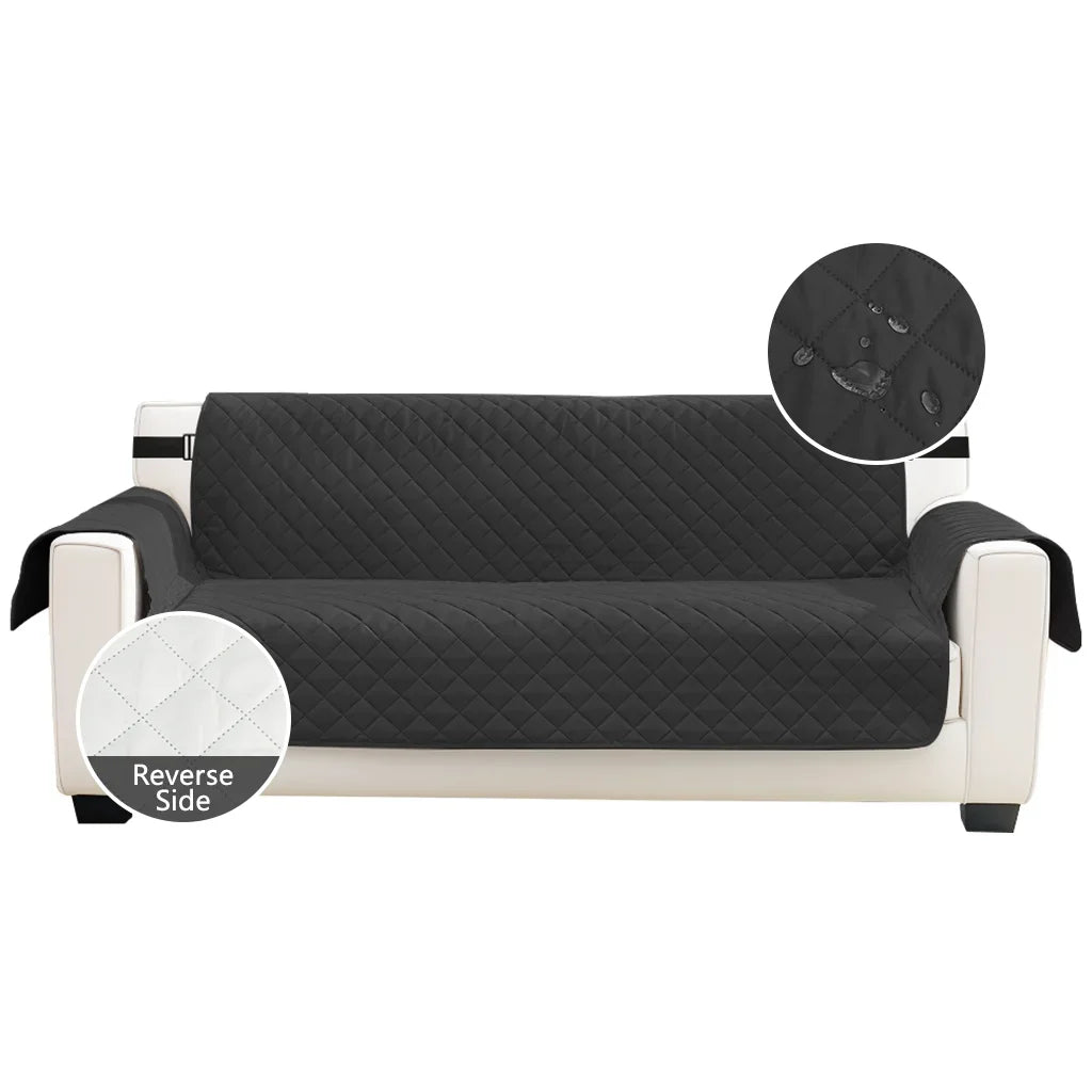 Fundas de sofá impermeables, funda antideslizante de 1/2/3/4 plazas para niños, mascotas, Protector de sofá lavable con correa elástica