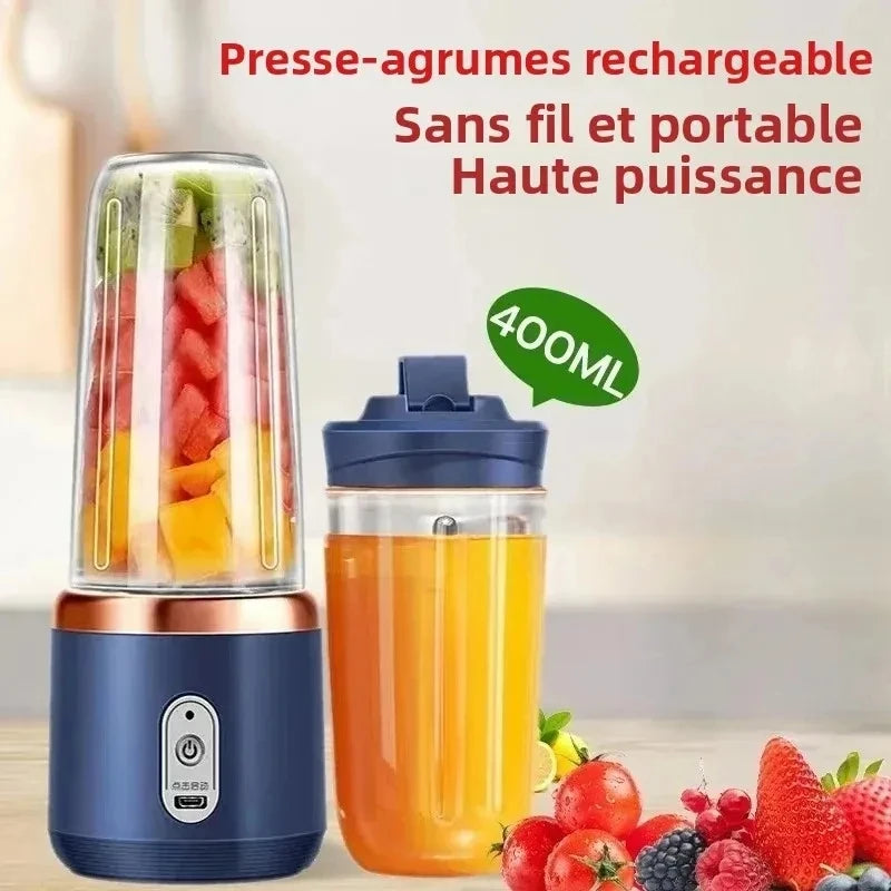 Licuadora Portátil Eléctrica con 6 Cuchillas, Multifuncional, para Jugos, Smoothies, Hielo y Procesamiento de Alimentos