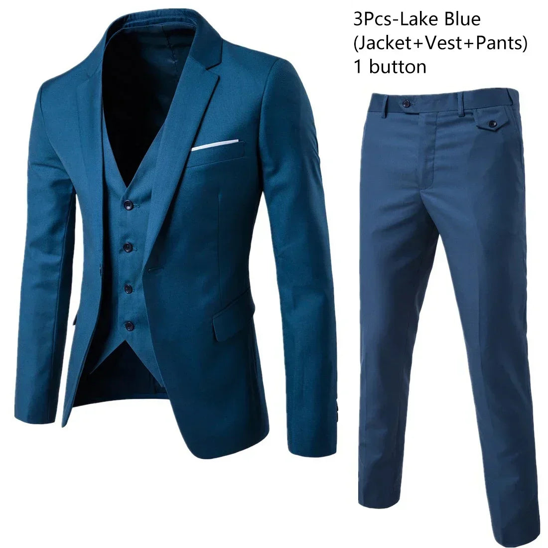 Trajes para hombre, conjunto de 3 piezas, moda elegante para boda, chaquetas completas clásicas, chaleco, pantalones, Blazers, traje Formal 2025