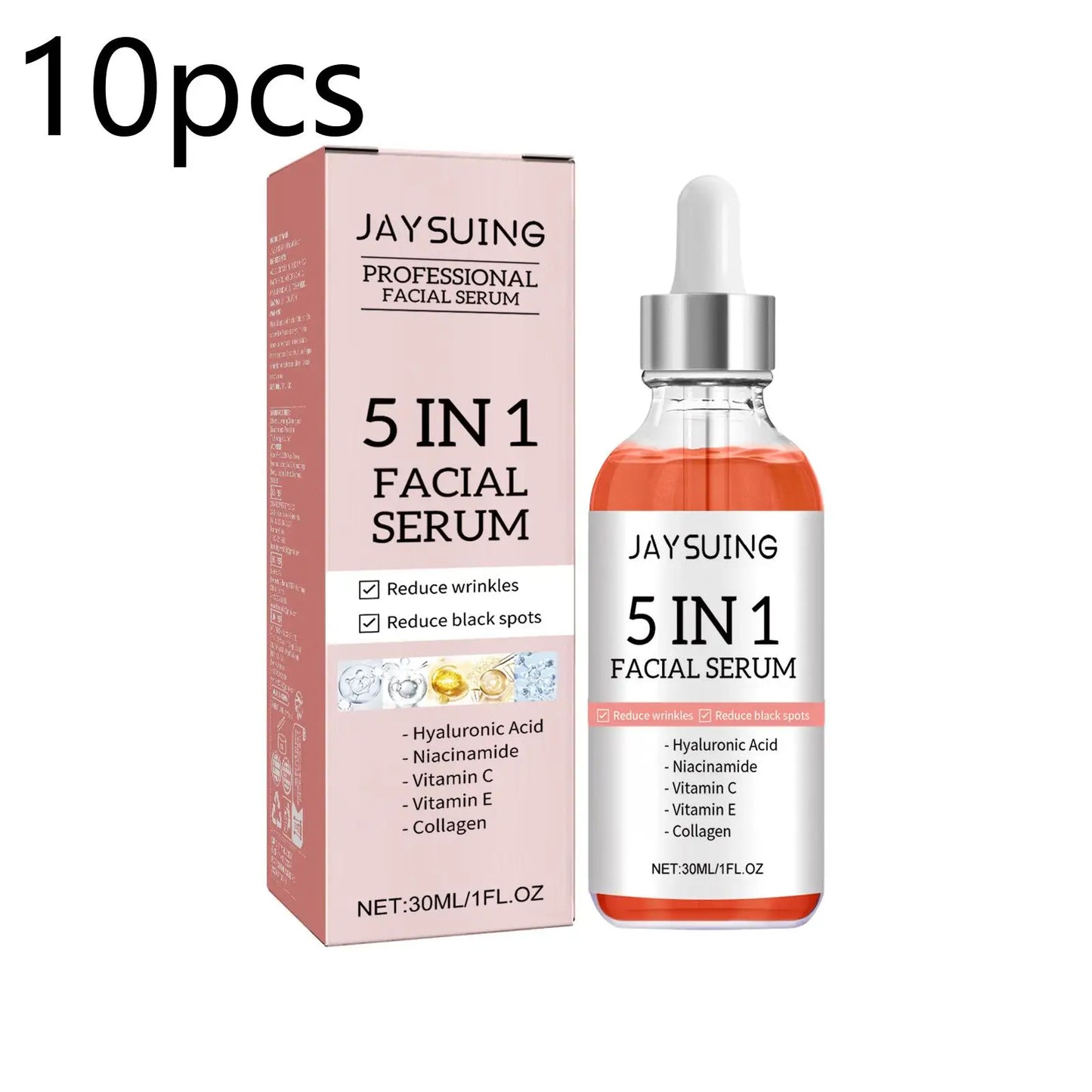 Suero Facial 5 en 1 para Reducir Líneas Finas, Reafirmante, Reduce Manchas y Pigmentación, Hidratante, Reafirmante de Piel