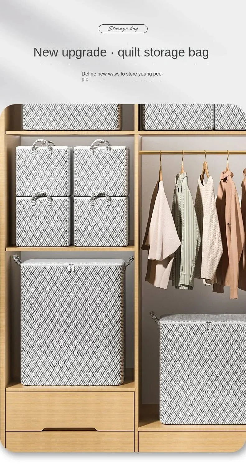 Bolsa de almacenamiento de gran capacidad para el hogar, organizador de armario de Material no tejido, se puede utilizar para ropa de edredón, juguetes, 1 unidad