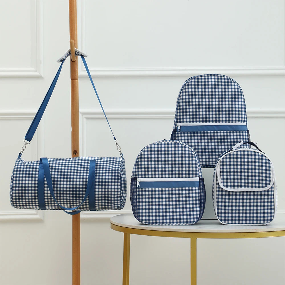 Mochila Escolar para Niños Pequeños, Mochila Linda con Estampado de Cuadros para Niñas, 12 Pulgadas para Preescolar y Jardín de Infancia, 15 Pulgadas para Adolescentes de Secundaria