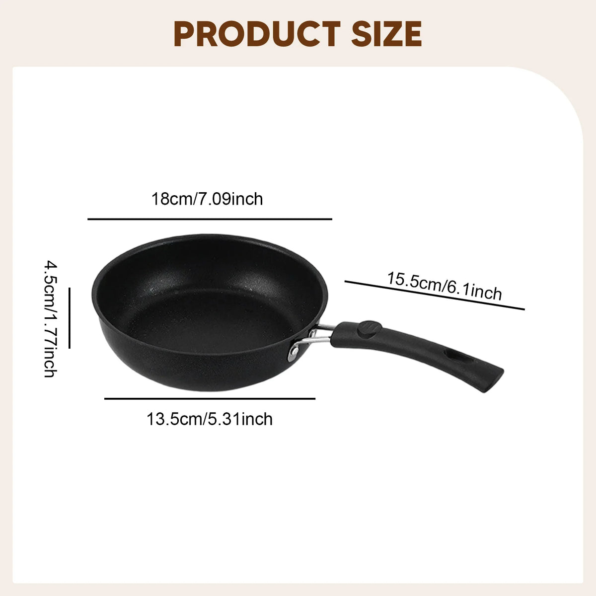 Juego de ollas y sartenes antiadherentes portátiles con Mango ergonómico de acero inoxidable, juego de cocina para el hogar, 6 piezas
