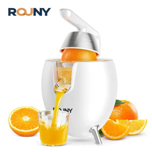 Exprimidor de Cítricos, Exprimidor Eléctrico de Naranjas y Limones de Acero Inoxidable de 850W, Exprimidor de Prensado de Alta Resistencia, Mango de Aluminio Fundido a Presión