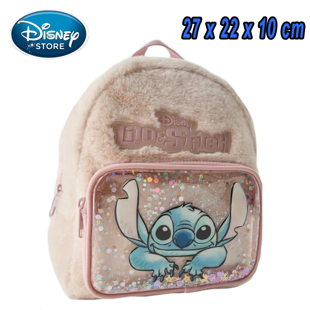 Mochila de Peluche Stitch 2026, Mochila Escolar Japonesa Azul con Diseño Divertido de Stitch, Mochila de Gran Capacidad para Estudiantes, Bolsa de Jardín de Infancia, Regalo para Niños