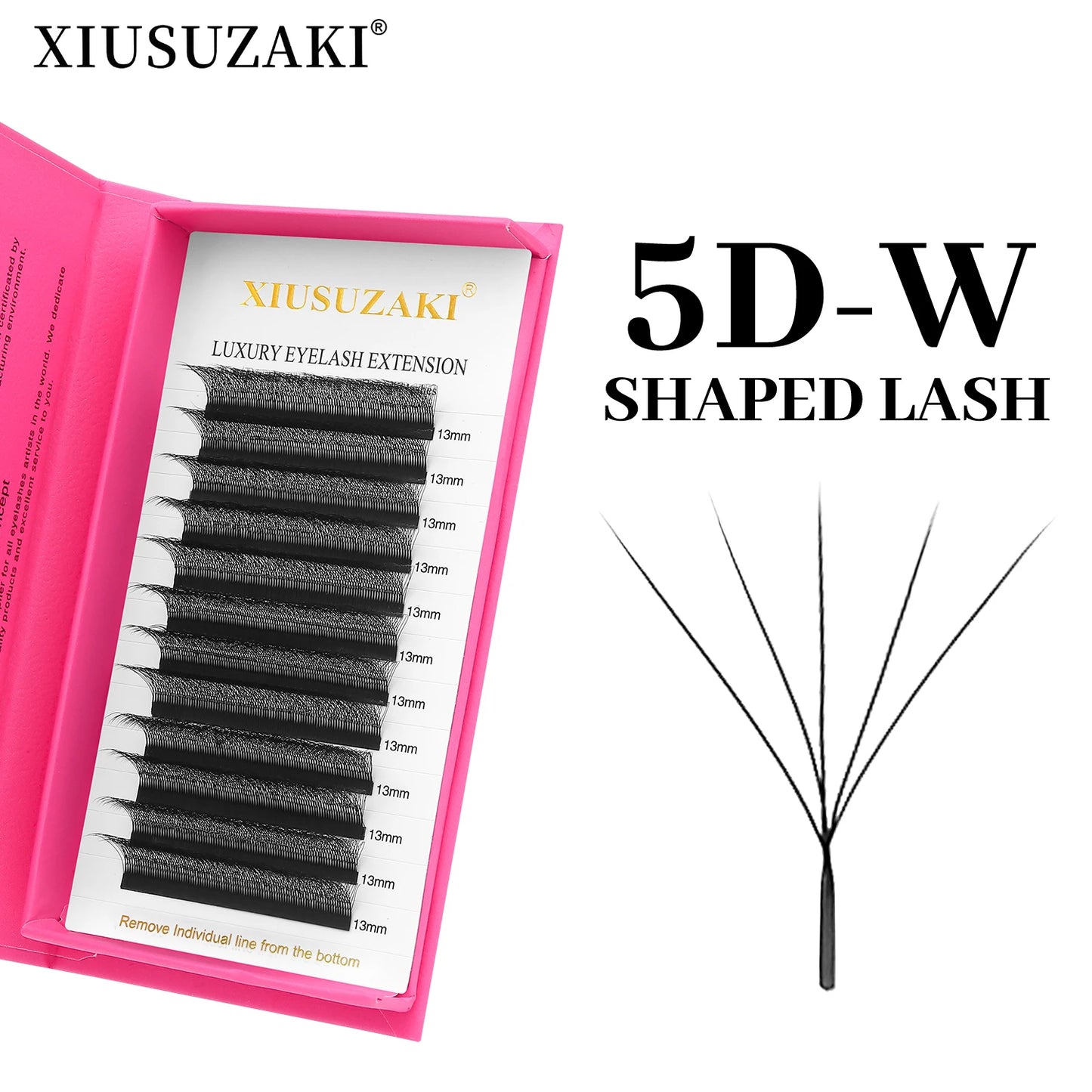 XIUSUZAKI pestañas en forma de W Bloom 2D 3D 4D 5D 6D 7D 8D floración automática ventiladores prefabricados extensiones de pestañas YY pestañas individuales