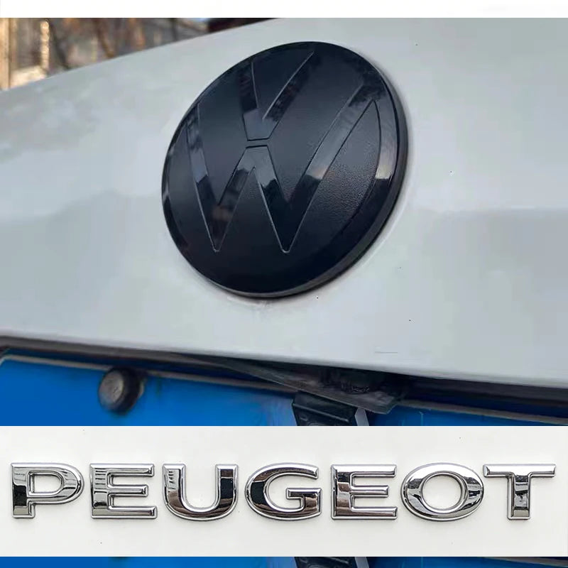 2 pegatinas con el logotipo del coche para la parrilla delantera, la cubierta del maletero y el emblema de la tapa del maletero, para VW Golf, Amarok, T5, Phaeton, Teramont.