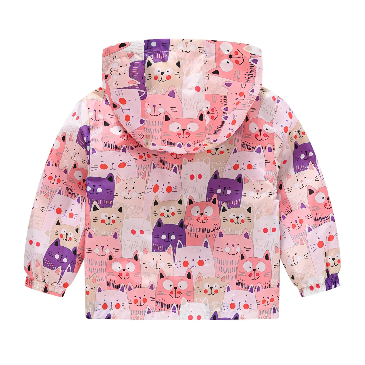 Chaqueta impermeable con capucha para niños y niñas, cortavientos con cremallera y estampado de dinosaurio de dibujos animados, a la moda, novedad