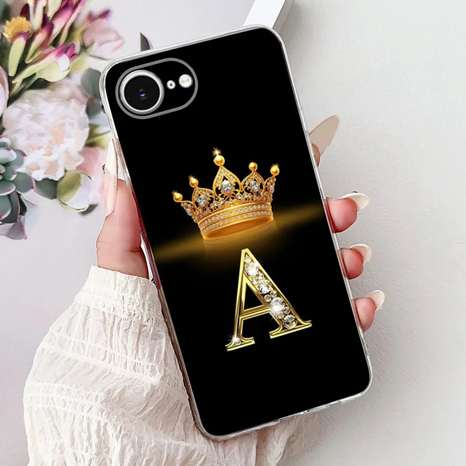 Funda de teléfono con letras a la moda para iPhone 16e SE (2025), funda trasera de silicona suave TPU para iPhone SE 2025, fundas para iPhone16e, parachoques