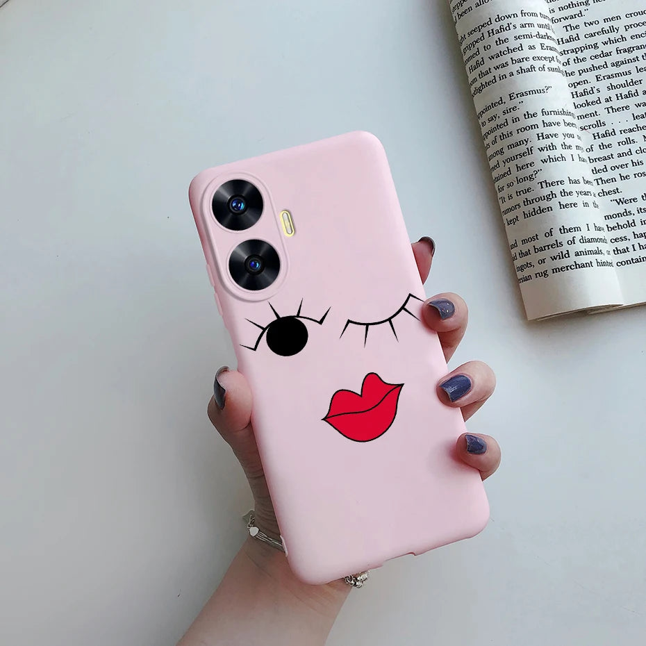 Funda de teléfono para Realme C55, Funda RMX3710, Funda trasera de silicona suave con dibujos animados bonitos para Realme C55 RealmeC55 Funda C 55 Coque