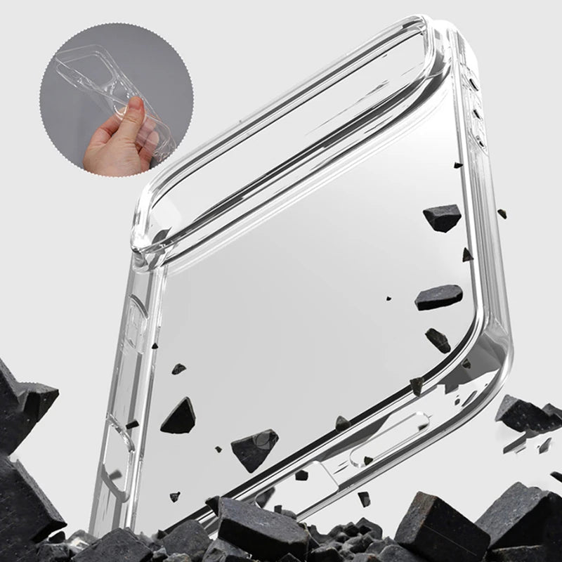 Funda de teléfono transparente de silicona suave TPU para iPhone 17 Pro Max, fundas ultrafinas transparentes a prueba de golpes para iPhone 17, funda trasera de aire