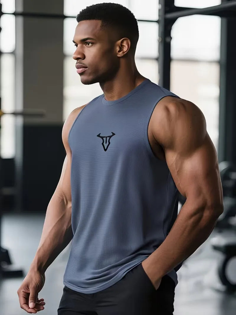 Camiseta sin mangas para gimnasio, culturismo, entrenamiento muscular, camisetas sin mangas transpirables de secado rápido para verano, camisetas deportivas para correr y Fitness para hombre