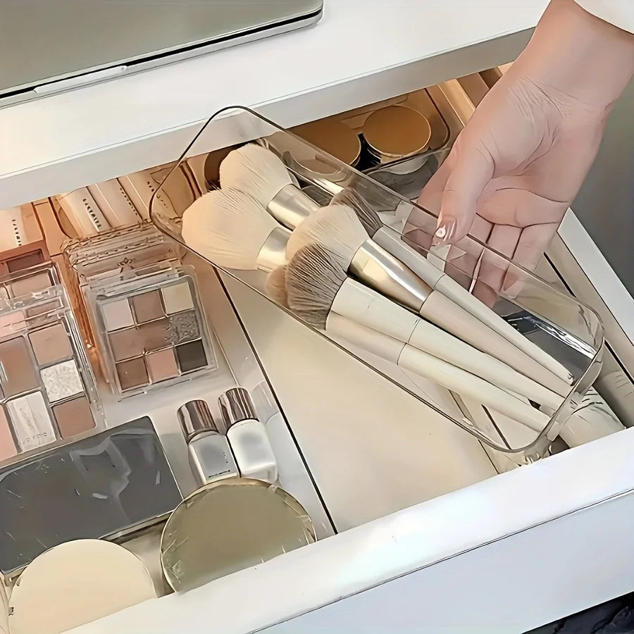 Caja de almacenamiento de cosméticos y papelería, adecuada para maquillaje, suministros de oficina, almacenamiento en el hogar, organizador de escritorio y cajones para el hogar
