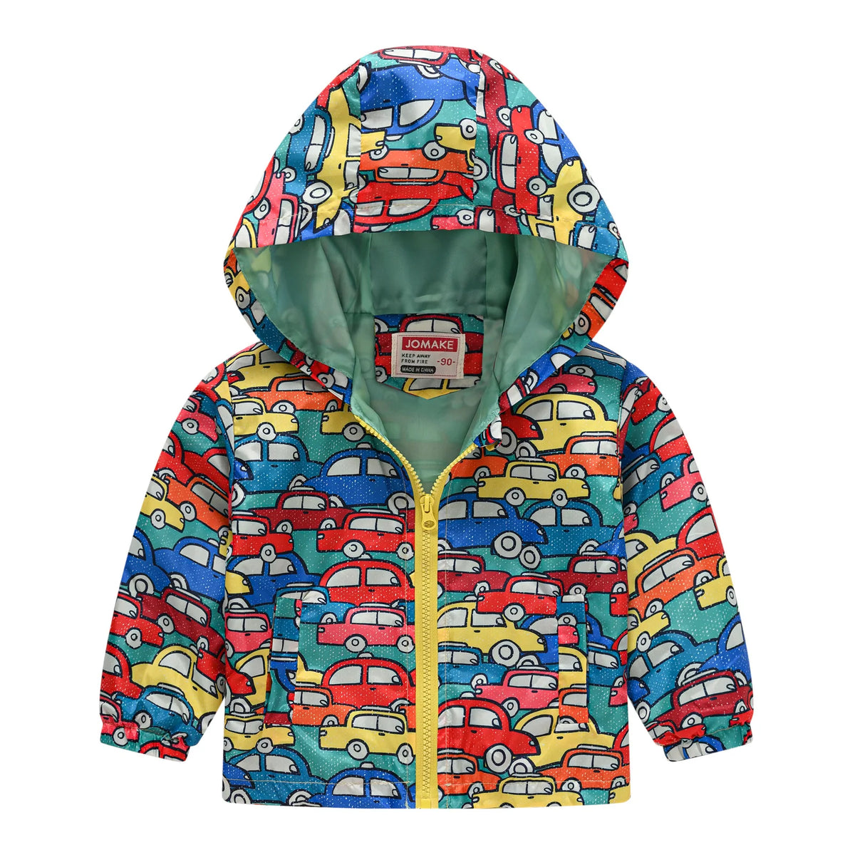 Chaqueta impermeable con capucha para niños y niñas, cortavientos con cremallera y estampado de dinosaurio de dibujos animados, a la moda, novedad