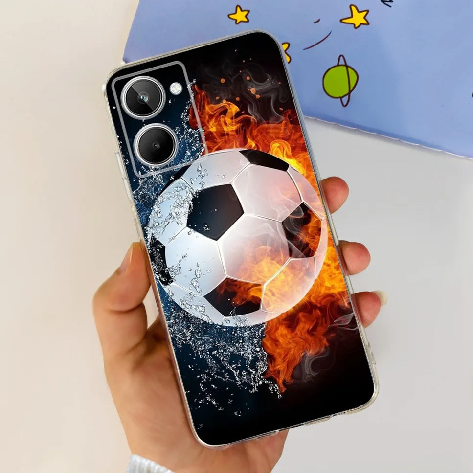 Para Realme 10 4G RMX3630 funda de teléfono suave de silicona TPU a prueba de golpes para Realme 10 funda protectora trasera con diseño de dibujos animados bonitos