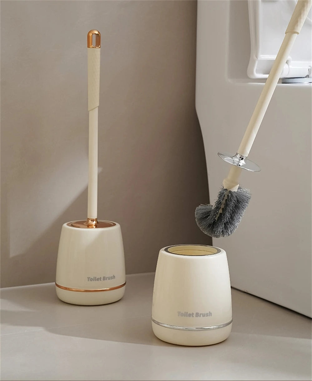 Cepillo de baño creativo con soporte, cepillos suaves para el hogar, accesorios de limpieza, base a prueba de fugas, herramientas de limpieza de secado rápido