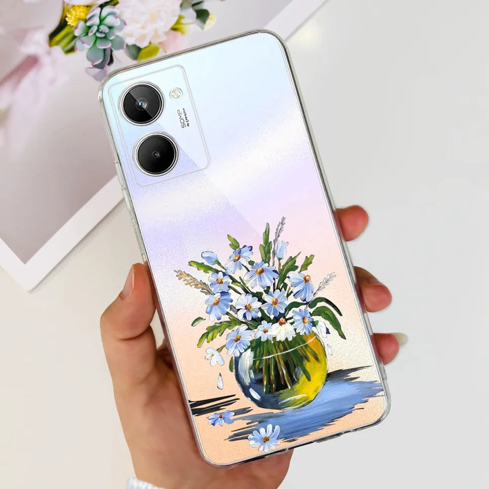 Para Realme 10 4G RMX3630 funda de teléfono suave de silicona TPU a prueba de golpes para Realme 10 funda protectora trasera con diseño de dibujos animados bonitos