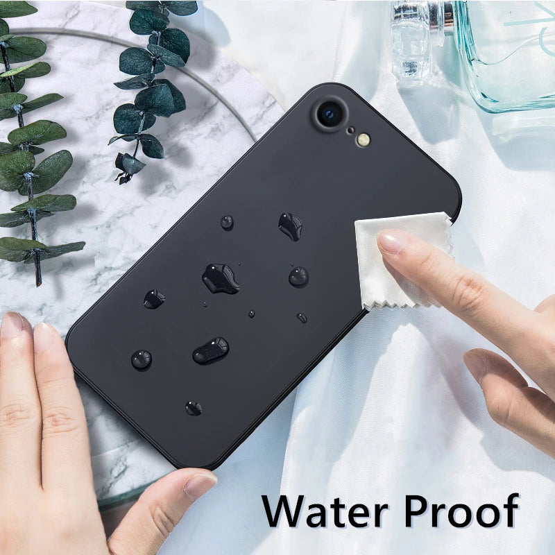 Para iPhone 8 funda para iPhone SE 2022 2020 7 8 Plus funda de lujo a prueba de golpes suave TPU silicona líquida funda trasera de teléfono