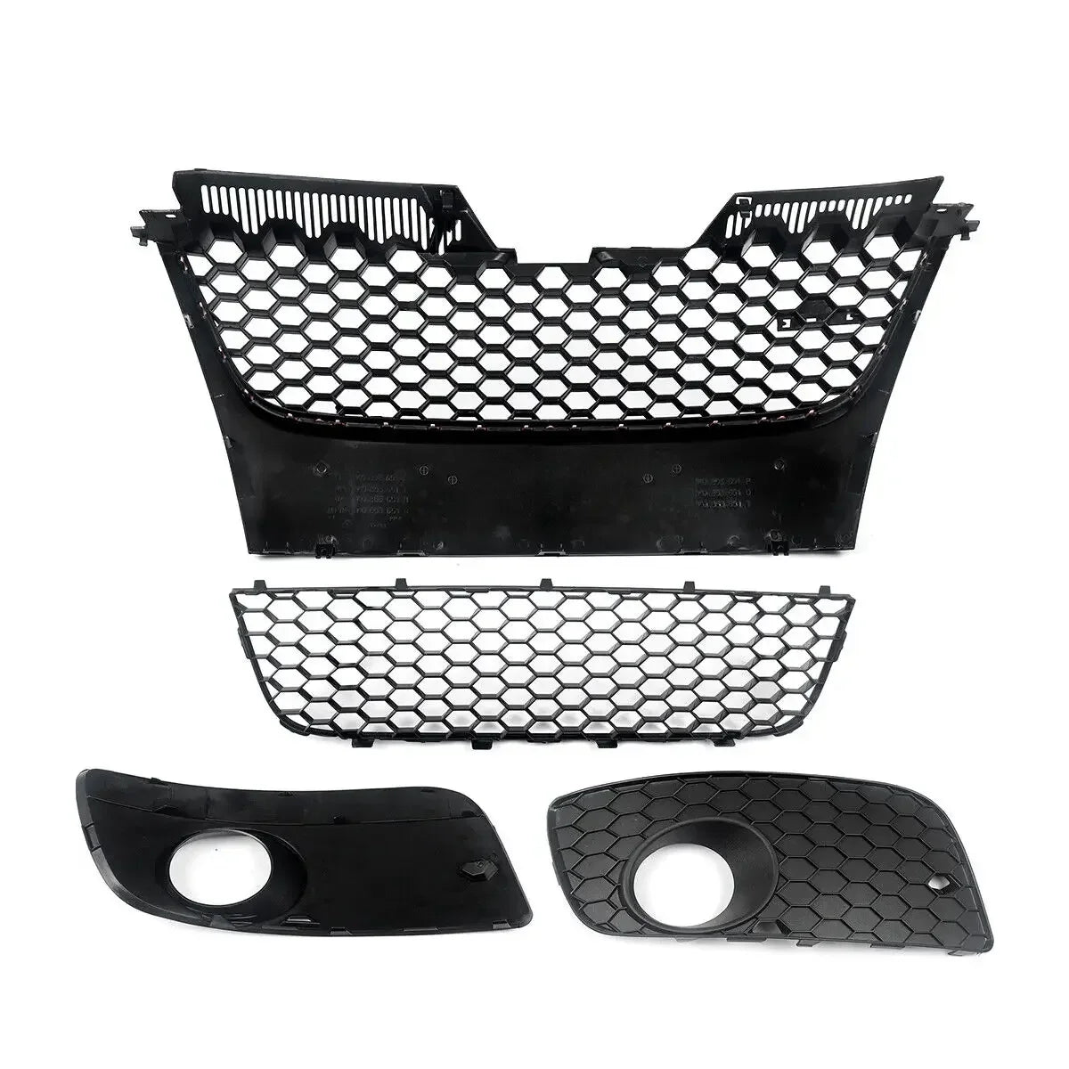 Parachoques delantero superior e inferior, rejilla de malla, moldura roja para 06-09 VW Jetta GTI GLI /MK5