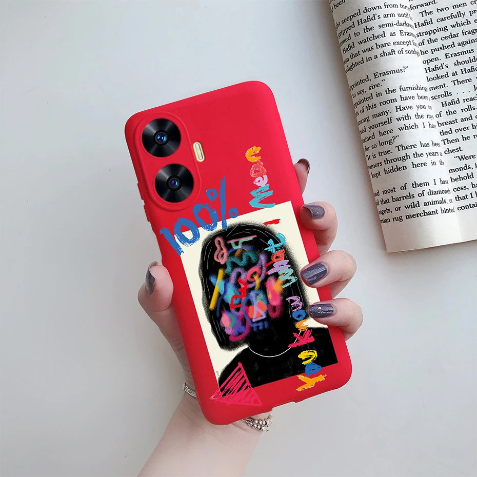 Funda de teléfono para Realme C55, Funda RMX3710, Funda trasera de silicona suave con dibujos animados bonitos para Realme C55 RealmeC55 Funda C 55 Coque