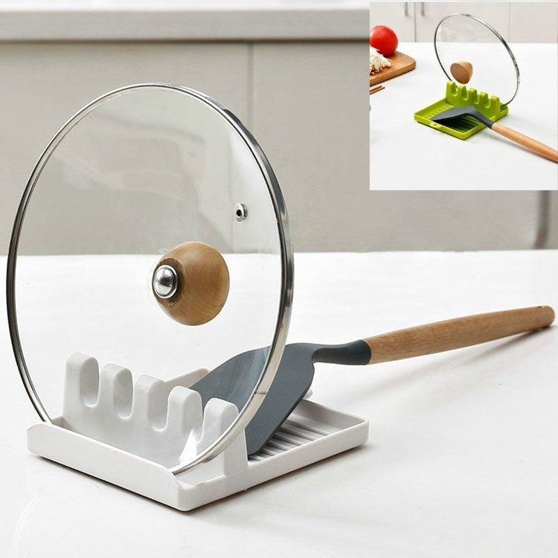 Soportes para cucharas de cocina, tenedor, espátula, estante, organizador, soporte para palillos de plástico, almohadilla antideslizante para cucharas
