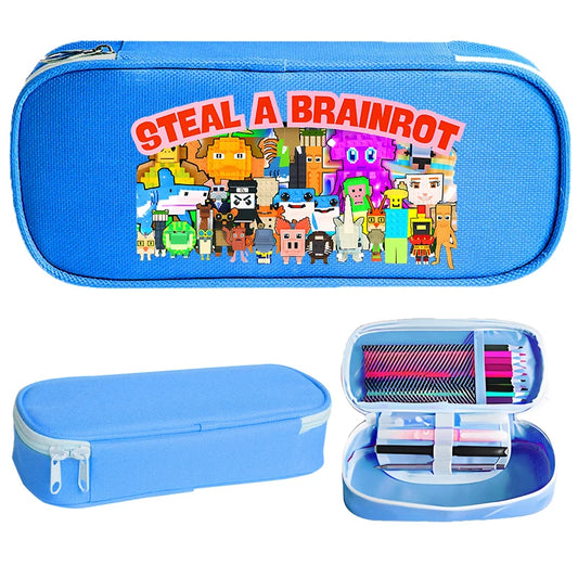 Estuches para lápices Ruba A Brainrot, dibujos animados 67 Six Seven, bolsas para bolígrafos de gran capacidad, bolsa para lápices para niños y niñas, suministros de papelería escolar, regalo
