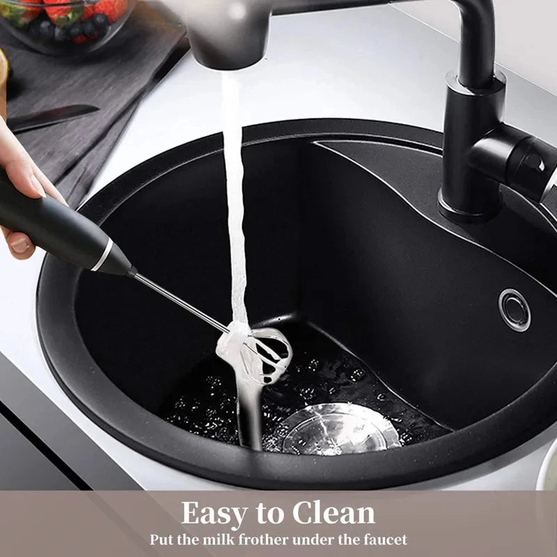 Espumador de leche eléctrico portátil, licuadora de mano, Mini cafetera USB, batidora, crema de capuchino, batidor de huevos, licuadora de alimentos