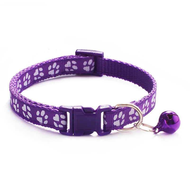 Collar de Moda para Gatos, con Patrón Colorido y Campana, Ajustable, para Gatos y Gatitos, Collar con Anillo DIY, Accesorios para Mascotas