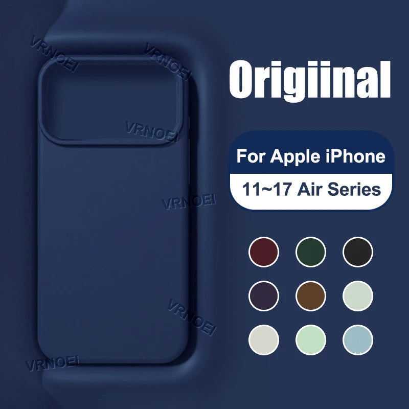 Funda de Lujo para iPhone 17 16 15 14 13 12 11 Pro Max, Funda Simple y Bonita para iPhone Air 16 15 14 Plus, Accesorios de Protección
