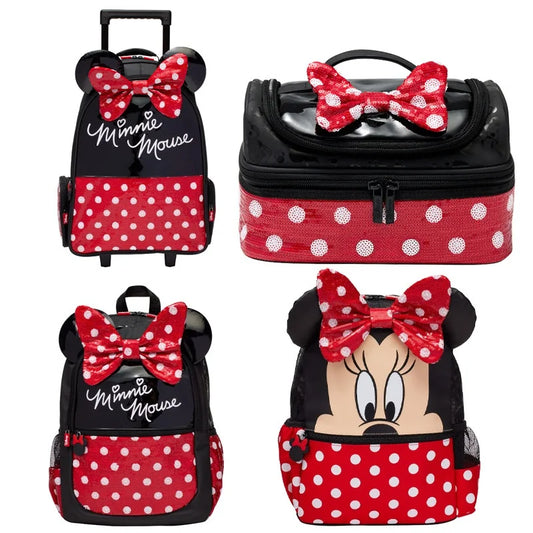 Mochila de dibujos animados australianos de gran capacidad para estudiantes, con ruedas, para deportes, con vaso de popote, lonchera y bolsa de almuerzo, y mochila con sombrero.