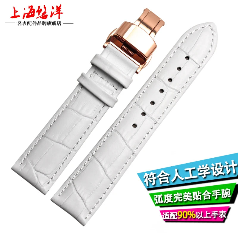 10mm 12mm 14mm 15mm 16mm 18m blanco rojo rosa para Casio Tissot correa de cuero genuino correa de reloj de mujer accesorios de pulsera