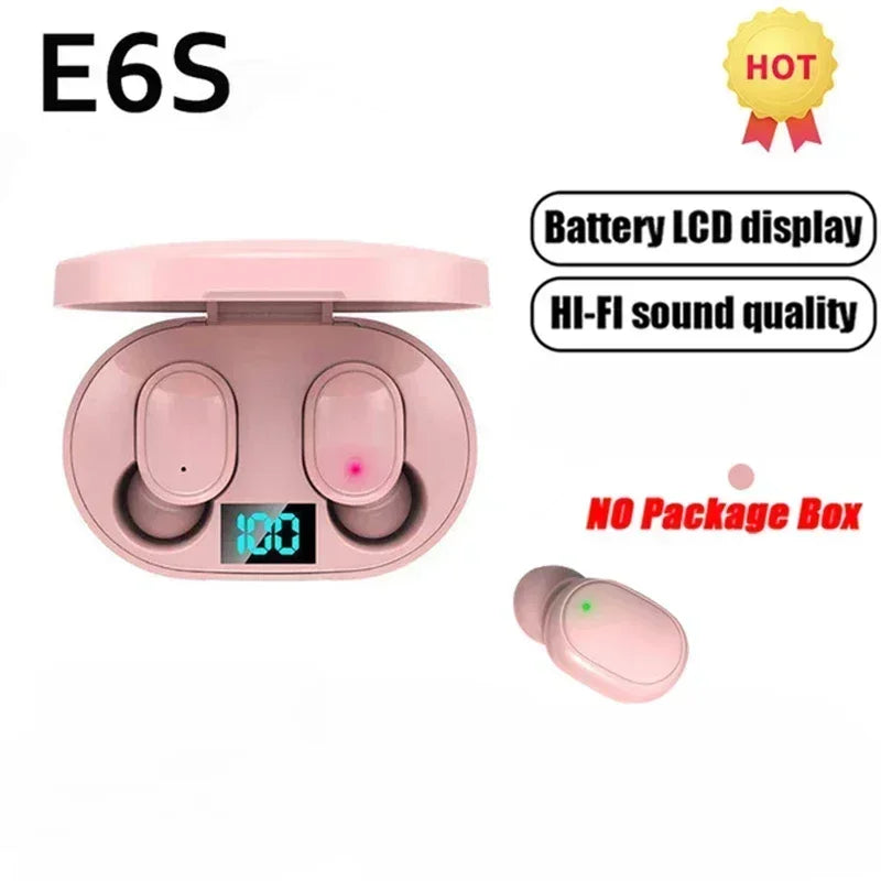 Auriculares inalámbricos Bluetooth E6S TWS auriculares Bluetooth auriculares inalámbricos auriculares con cancelación de ruido con micrófono