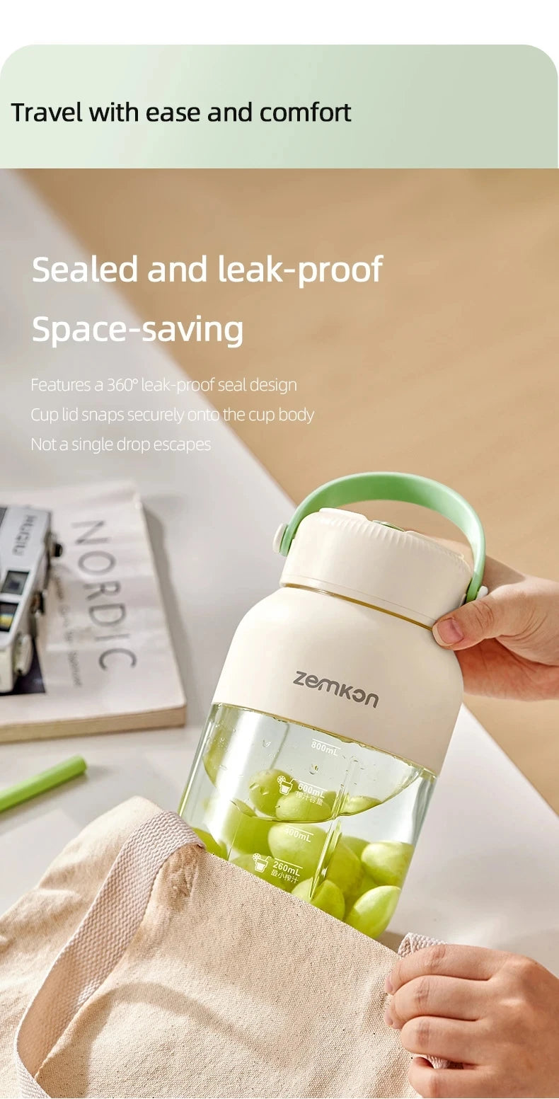 Exprimidor portátil de 1100ML, mezclador de frutas frescas, 26 cuchillas, exprimidor multifuncional recargable por USB, triturador de hielo, licuadora de batidos para el hogar