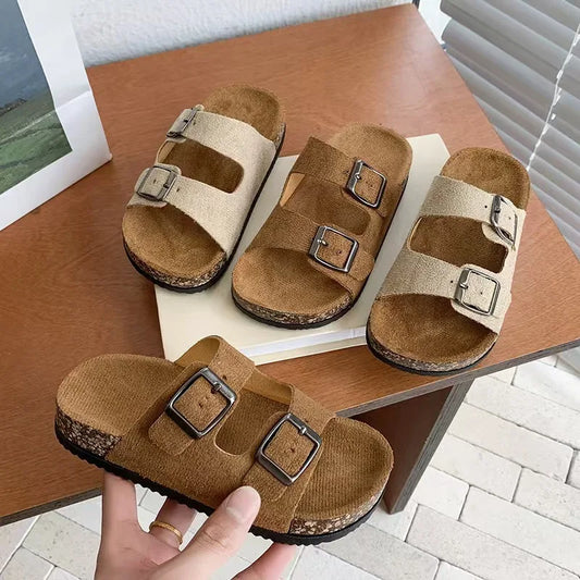 Sandalias Infantiles 2026 para Niñas y Niños, Verano, Nuevo Estilo Coreano, Suela Suave Antideslizante, Versátiles, Elegantes, Punta Abierta, Zapatos de Playa