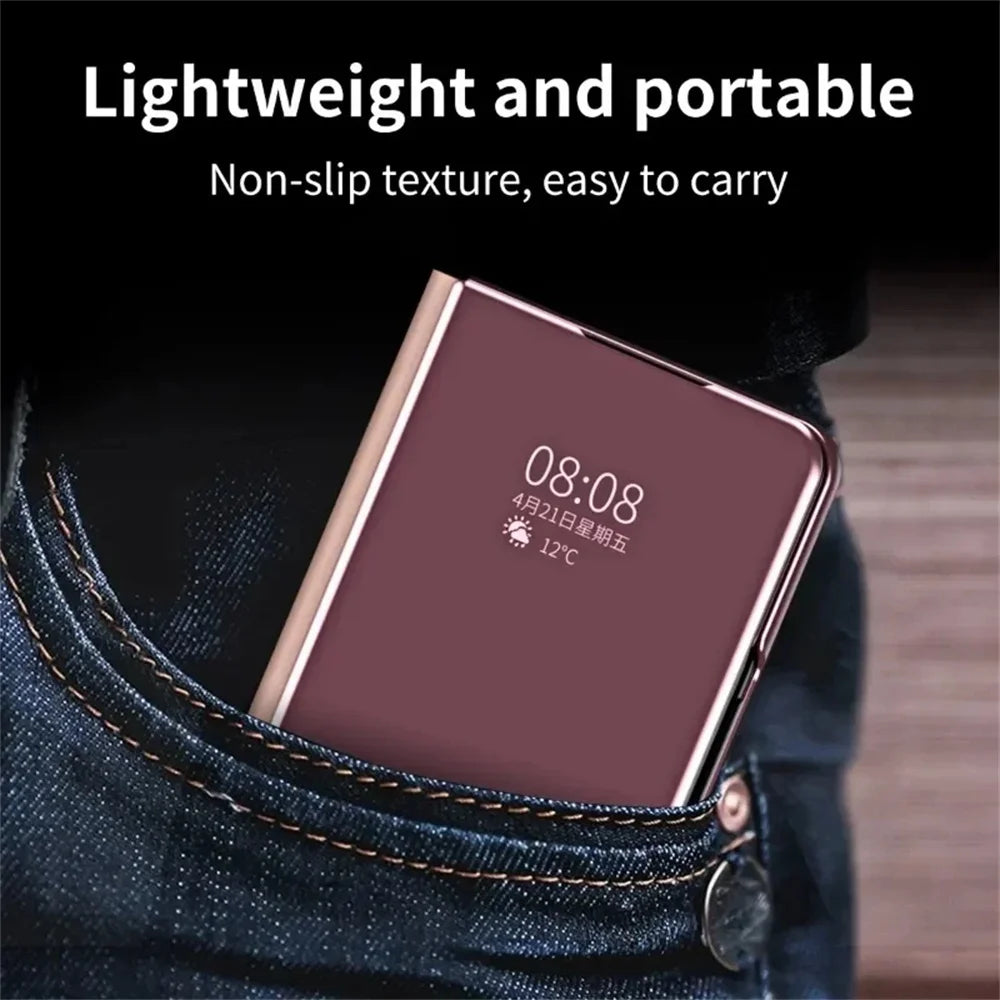 Funda para Samsung S24 S25 S23 S22 S21 S20 Ultra Funda de teléfono con tapa de espejo en Galaxy S24 S23 S22 S20 FE Note 20 10 Plus Funda con soporte