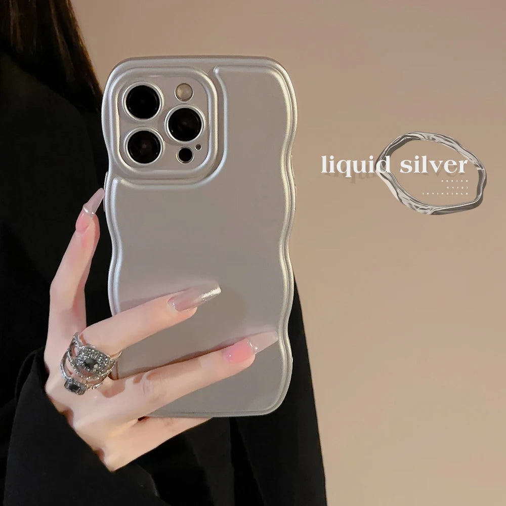 Nueva funda de teléfono ondulada para hombres y mujeres para iPhone 12 13 14 15 16 Pro Max a prueba de golpes disipar el calor fundas blandas de silicona carcasa protectora