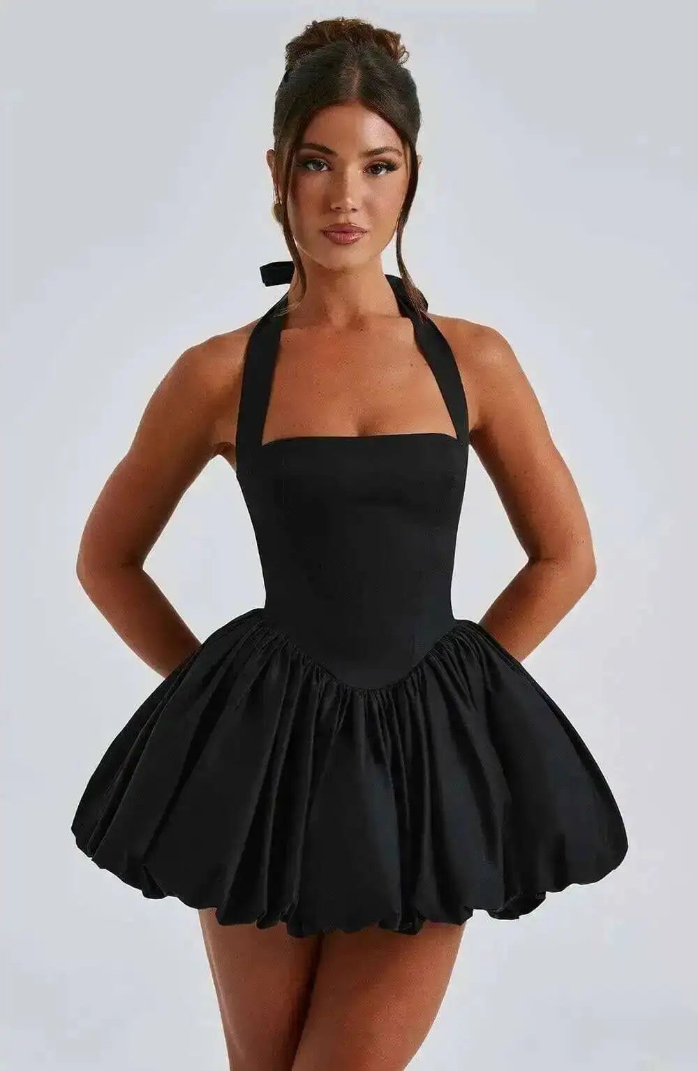 Townlike cintura envolvente A-line vestido de baile vestido de mujer Halter Mini 2025 Primavera Verano vestido club nocturno Sexy vestidos de fiesta