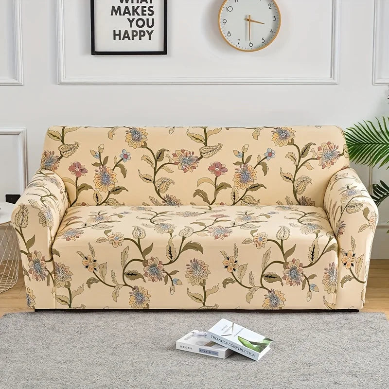 Funda de sofá elástica con estampado de flores, funda de sofá de LICRA antisuciedad, Protector de muebles para dormitorio, oficina, sala de estar, decoración del hogar, 1 ud.