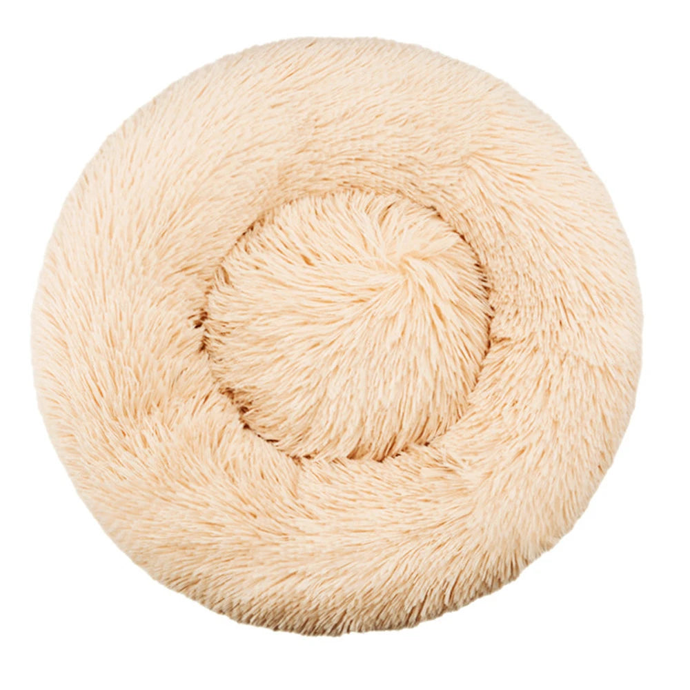 Cama redonda para mascotas de 40-90cm y 6 tamaños, cama para perros grandes, cama para gatos súper suave, casa para perros de peluche para perros medianos, casa para dormir cálido en invierno