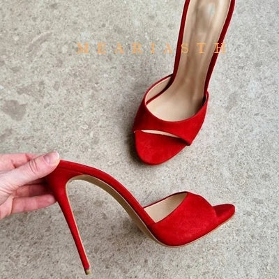 Zapatillas de tacón alto para mujer, sandalias transparentes con punta abierta, tacones de aguja, sandalias de mujer, zapatos de verano