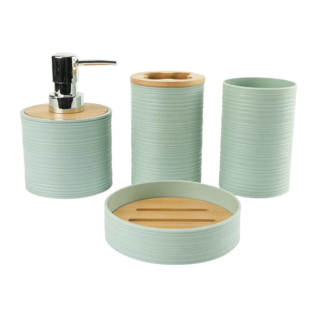 Juego Completo de Accesorios de Baño, Kit de Artículos de Aseo de Plástico Moderno, Jabonera, Portacepillos de Dientes, para Decoración del Hogar y Hoteles