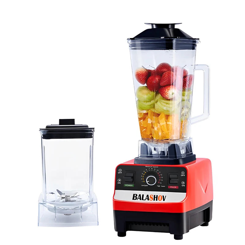 Licuadora comercial de alta resistencia de 2000W, Mezclador estacionario, procesador de alimentos, batidos de hielo para cocina, licuadora exprimidora de alta potencia sin BPA
